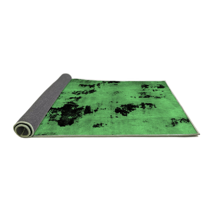 Sideview of Abstract Emerald Green Modern Rug, abs2012emgrn