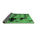 Sideview of Abstract Emerald Green Modern Rug, abs2012emgrn