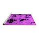 Sideview of Machine Washable Abstract Pink Modern Rug, wshabs2012pnk