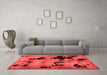 Modern Red Washable Rugs