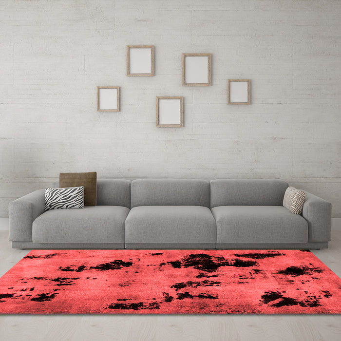 Modern Red Washable Rugs