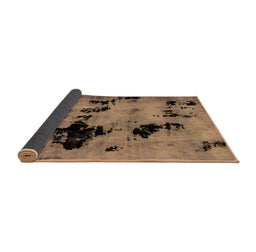 Sideview of Abstract Brown Modern Rug, abs2012brn