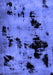Machine Washable Abstract Blue Modern Rug, wshabs2012blu