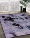 Abstract Lavender Purple Modern Rug in Family Room, abs2012