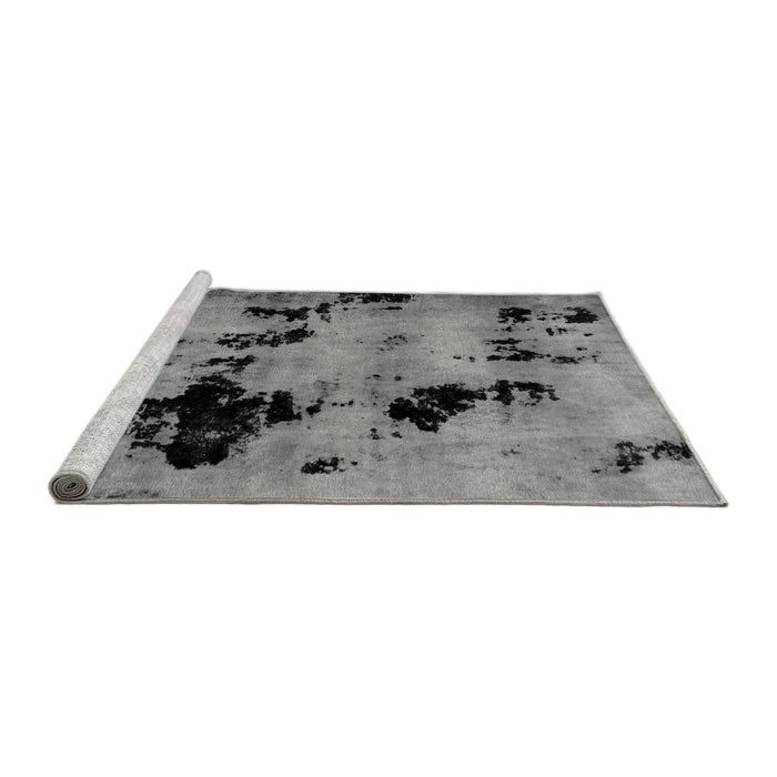 Sideview of Machine Washable Abstract Gray Modern Rug, wshabs2012gry