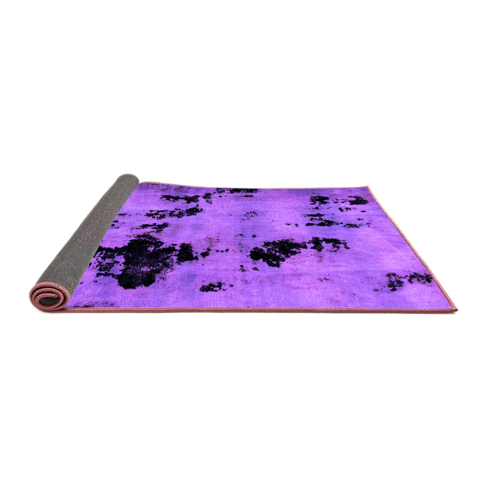 Sideview of Abstract Purple Modern Rug, abs2012pur