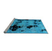 Sideview of Machine Washable Abstract Light Blue Modern Rug, wshabs2012lblu