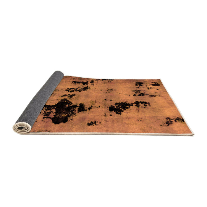 Sideview of Abstract Orange Modern Rug, abs2012org