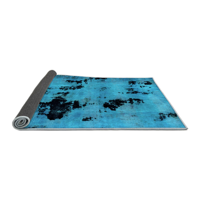 Sideview of Abstract Light Blue Modern Rug, abs2012lblu