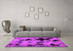 Machine Washable Abstract Pink Modern Rug in a Living Room, wshabs2012pnk