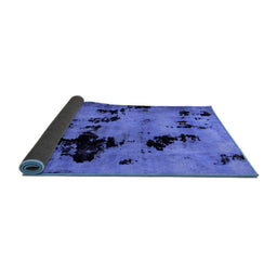 Sideview of Abstract Blue Modern Rug, abs2012blu