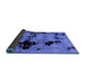 Sideview of Abstract Blue Modern Rug, abs2012blu