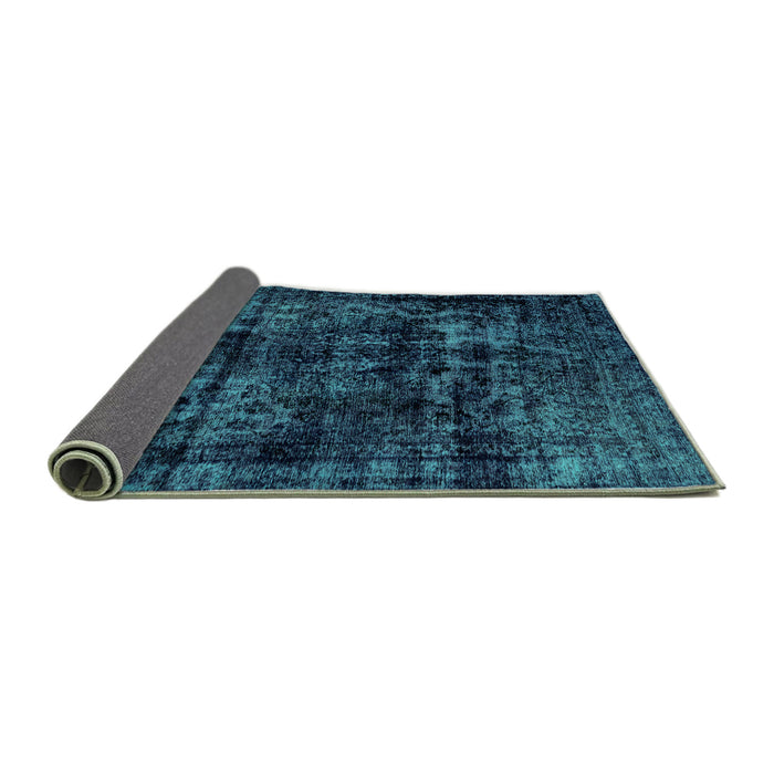 Sideview of Persian Turquoise Bohemian Rug, abs2013turq
