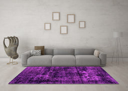 Machine Washable Persian Pink Bohemian Rug in a Living Room, wshabs2013pnk
