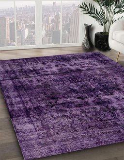 Abstract Orchid Purple Persian Rug in Family Room, abs2013