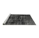 Sideview of Machine Washable Persian Gray Bohemian Rug, wshabs2013gry