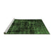 Sideview of Machine Washable Persian Green Bohemian Area Rugs, wshabs2013grn