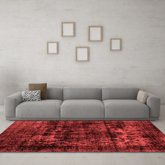 Bohemian Red Washable Rugs