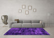 Machine Washable Persian Purple Bohemian Area Rugs in a Living Room, wshabs2013pur