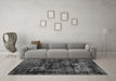 Machine Washable Persian Gray Bohemian Rug in a Living Room,, wshabs2013gry