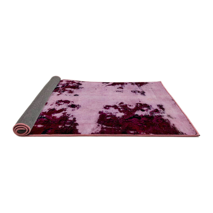 Sideview of Abstract Pink Modern Rug, abs2014