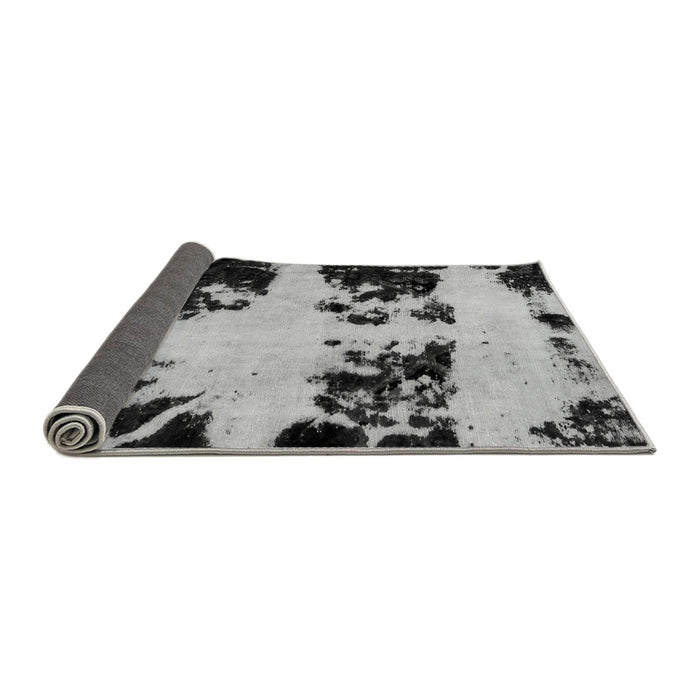Sideview of Abstract Gray Modern Rug, abs2014gry