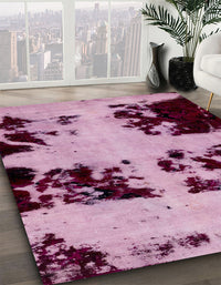 Abstract Pink Modern Rug, abs2014