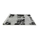 Sideview of Machine Washable Abstract Gray Modern Rug, wshabs2014gry