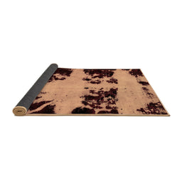 Sideview of Abstract Brown Modern Rug, abs2014brn