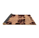 Sideview of Abstract Brown Modern Rug, abs2014brn