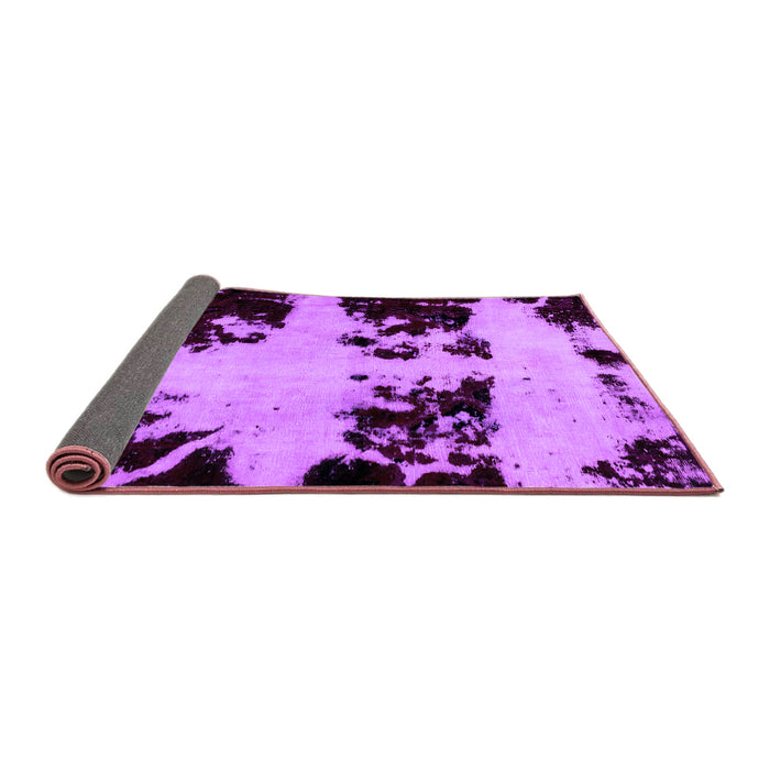 Sideview of Abstract Purple Modern Rug, abs2014pur