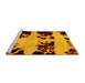 Sideview of Machine Washable Abstract Yellow Modern Rug, wshabs2014yw