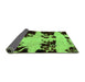 Sideview of Abstract Green Modern Rug, abs2014grn