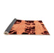 Sideview of Abstract Orange Modern Rug, abs2014org