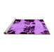 Sideview of Machine Washable Abstract Purple Modern Area Rugs, wshabs2014pur