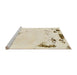 Sideview of Machine Washable Abstract Vanilla Gold Rug, wshabs2015