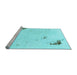 Sideview of Machine Washable Abstract Light Blue Modern Rug, wshabs2015lblu