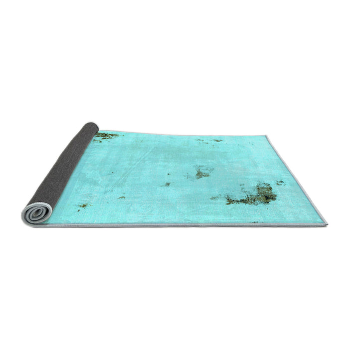 Sideview of Abstract Light Blue Modern Rug, abs2015lblu