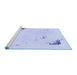 Sideview of Machine Washable Abstract Blue Modern Rug, wshabs2015blu