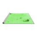 Sideview of Machine Washable Abstract Green Modern Area Rugs, wshabs2015grn