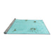 Sideview of Machine Washable Abstract Light Blue Modern Rug, wshabs2016lblu