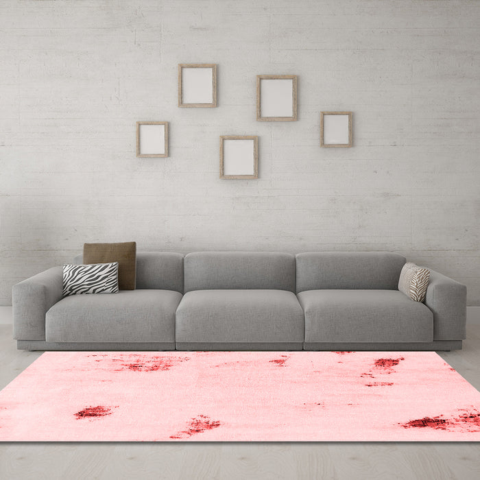 Modern Red Washable Rugs