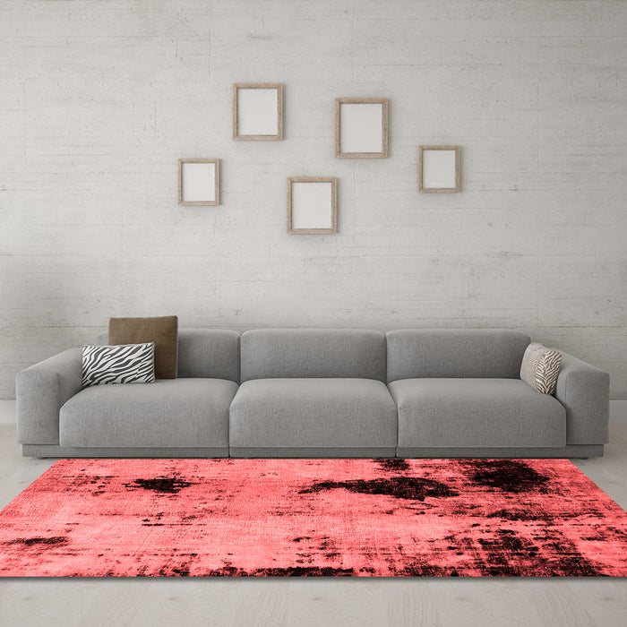 Modern Red Washable Rugs