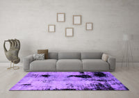 Machine Washable Abstract Purple Modern Rug, wshabs2017pur