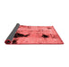 Abstract Red Modern Area Rugs