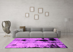 Machine Washable Abstract Pink Modern Rug in a Living Room, wshabs2017pnk