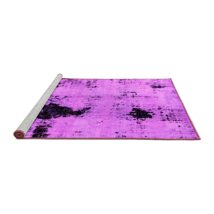 Sideview of Machine Washable Abstract Pink Modern Rug, wshabs2017pnk