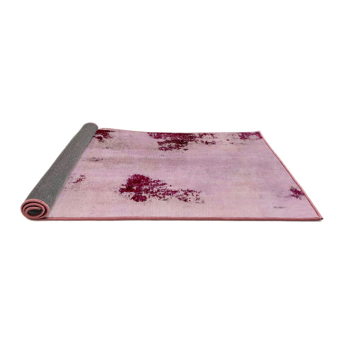 Sideview of Abstract Pink Modern Rug, abs2018