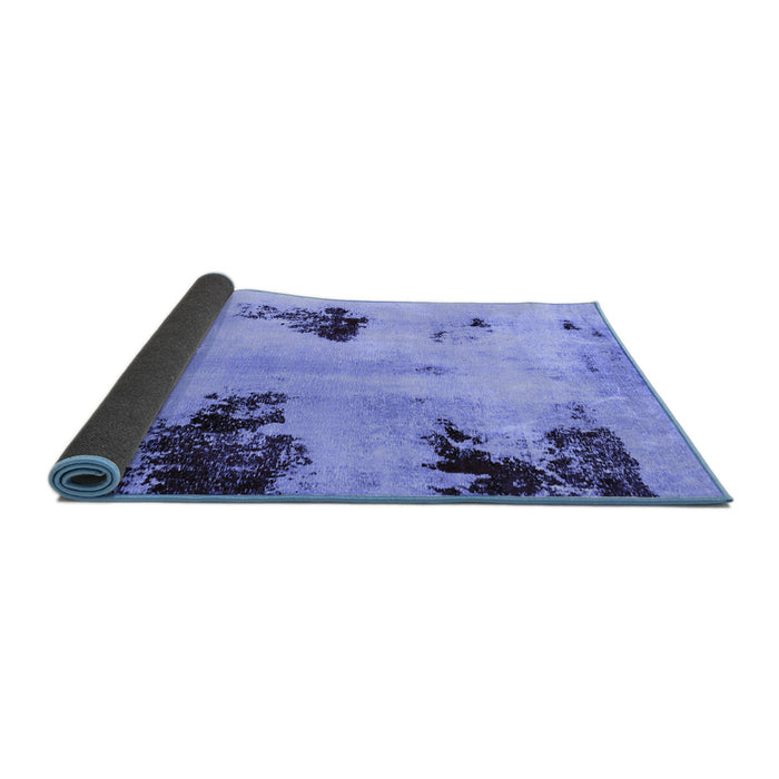 Sideview of Abstract Blue Modern Rug, abs2018blu