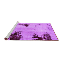Sideview of Machine Washable Abstract Purple Modern Area Rugs, wshabs2018pur